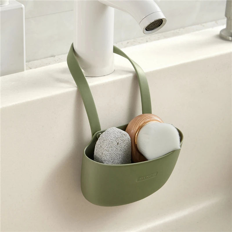 Soap & Sponge Faucet Holder – Kitchen Sink Organizer