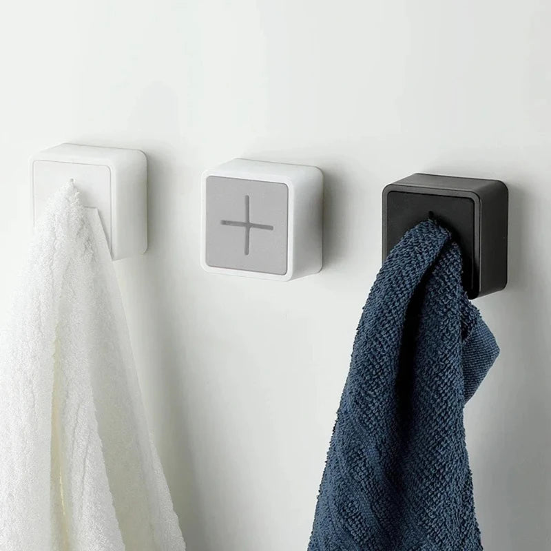 Self-Adhesive Towel & Cloth Holder – Waterproof Wall-Mounted Hook for Bathroom & Kitchen Storage