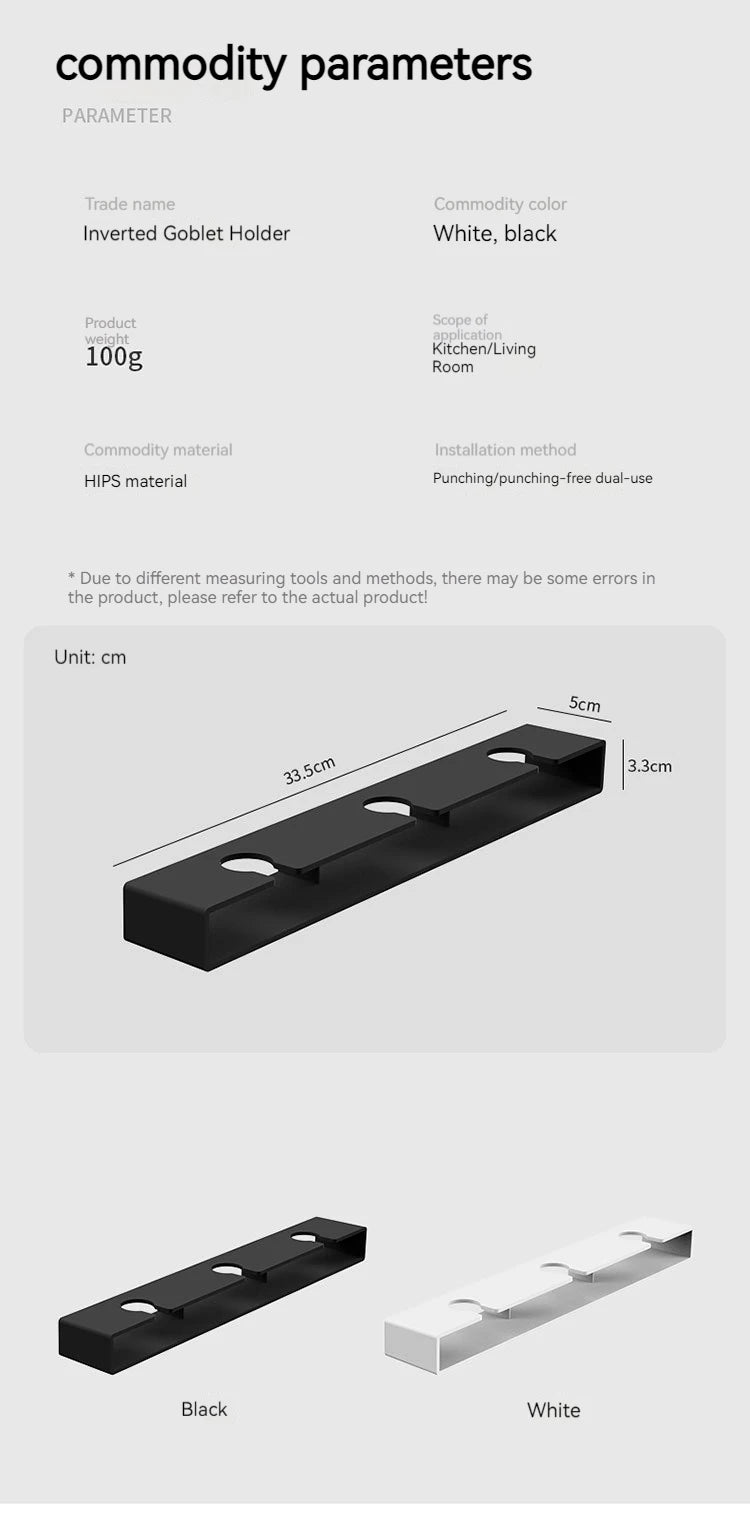 Punch-Free Goblet Holder – Space-Saving Wine Glass Rack