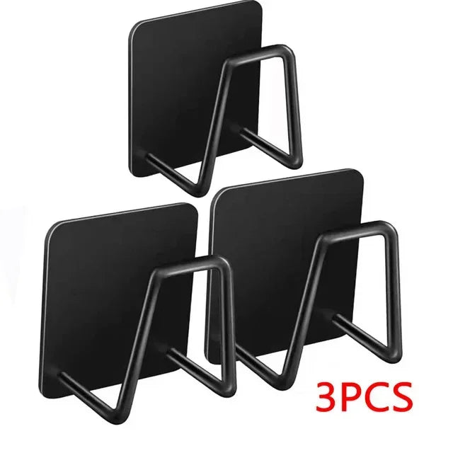 Self-Adhesive Kitchen Sponge Rack – Stainless Steel Sink Organizer